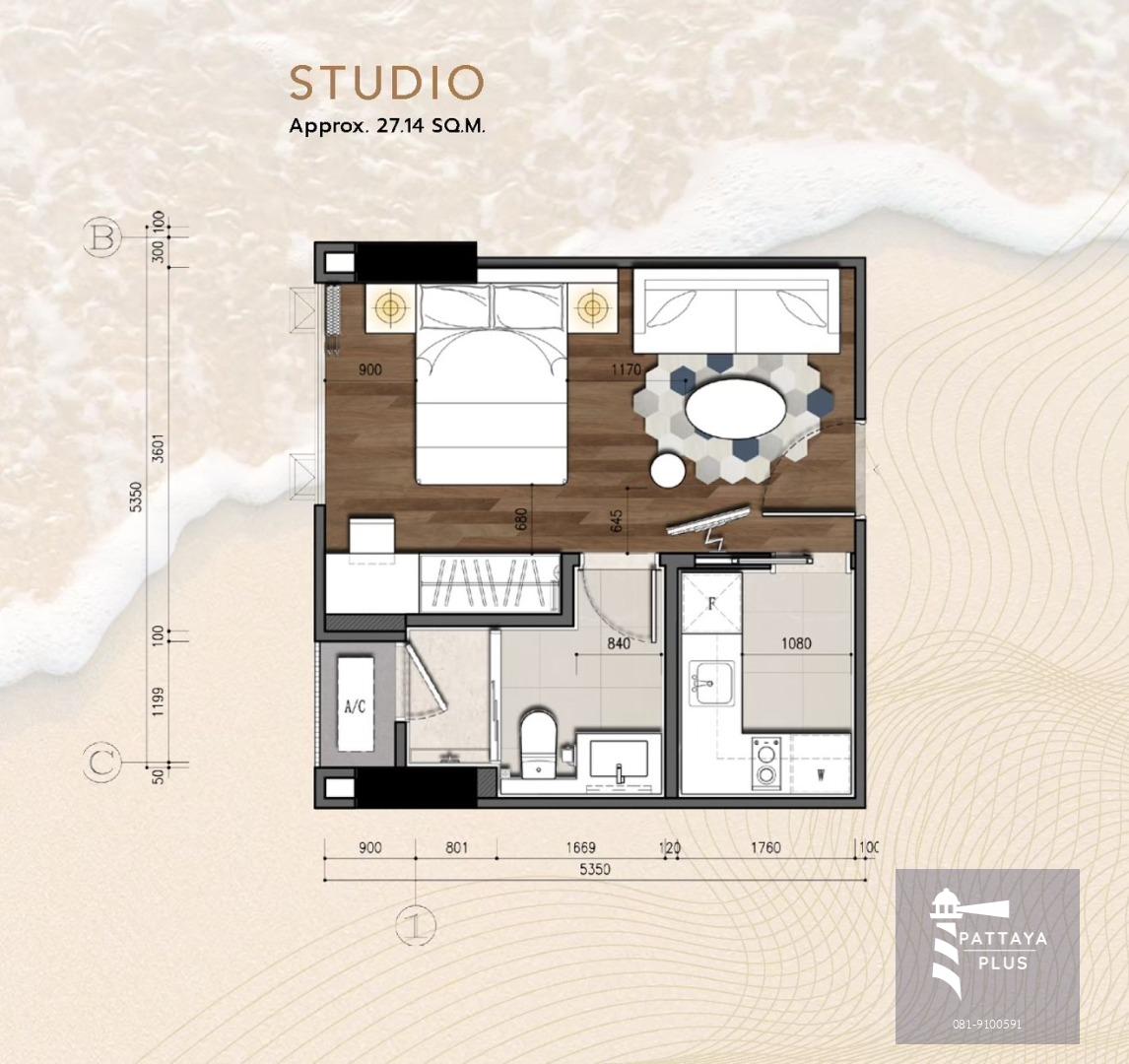 ขายคอนโด Studio, 27.76sqm., เบเวอร์ลี่ เม้าน์เท่น เบย์, เขาพระตำหนัก